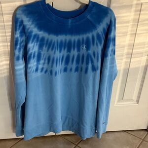 Champion Sky Blue Tie-Dye Crewneck
